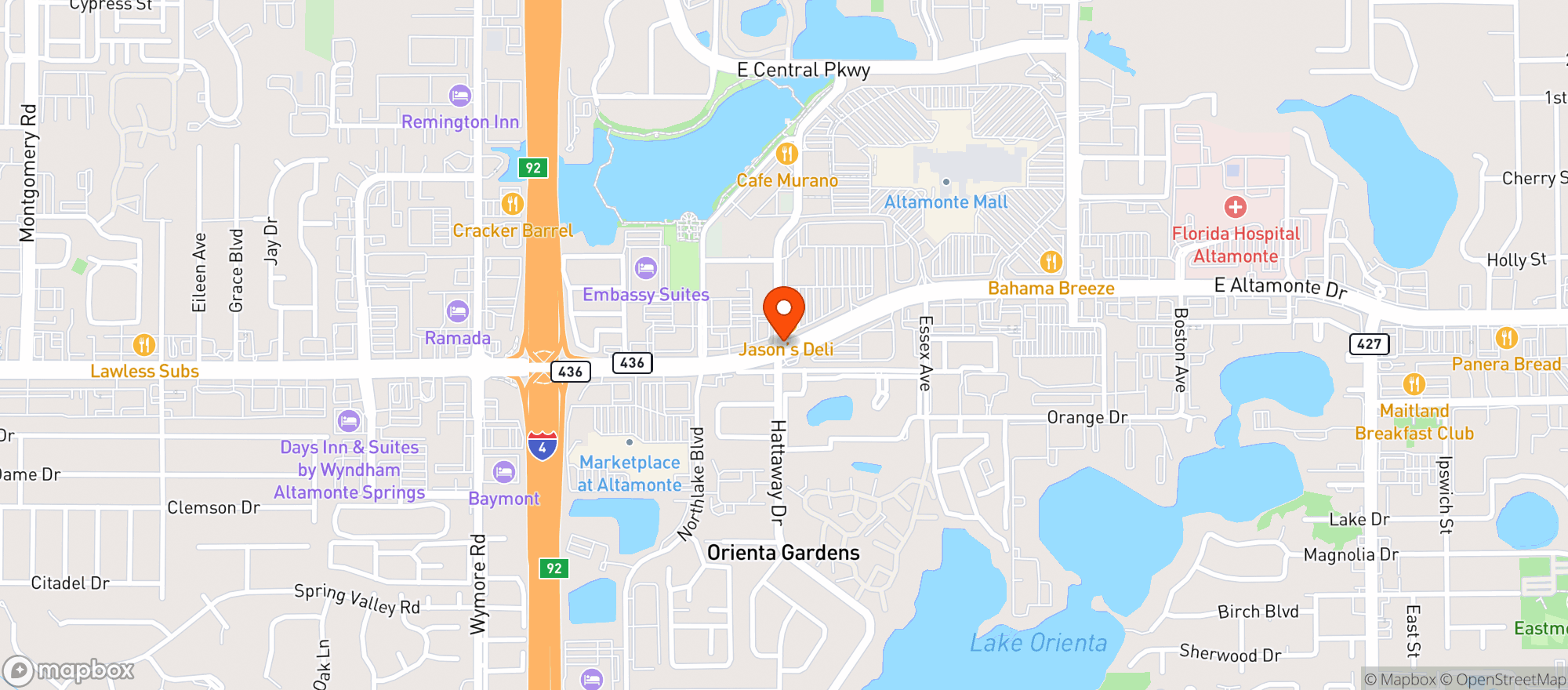 Map showing Whole Foods Market