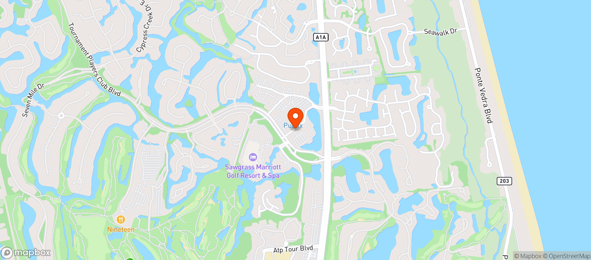 Map showing ABC FINE WINE & SPIRITS