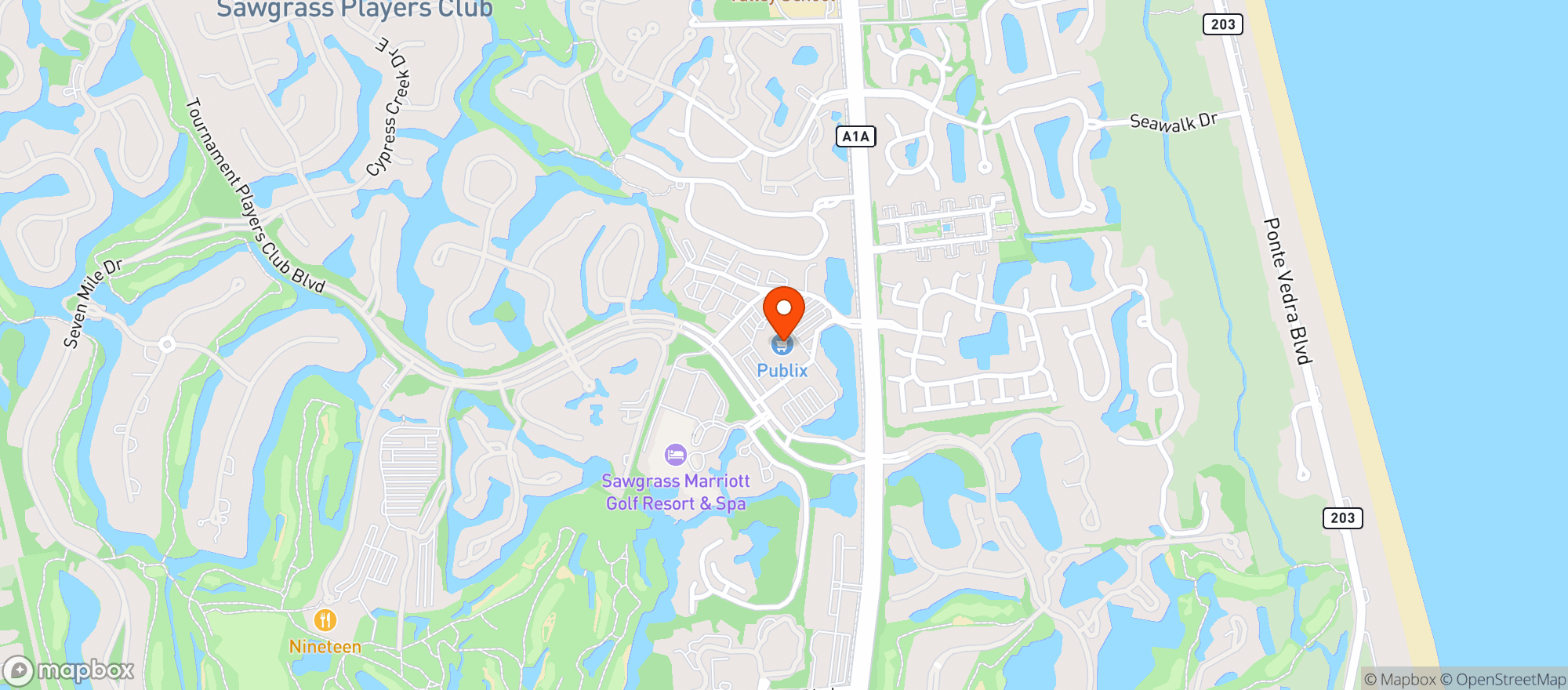 Map showing Publix