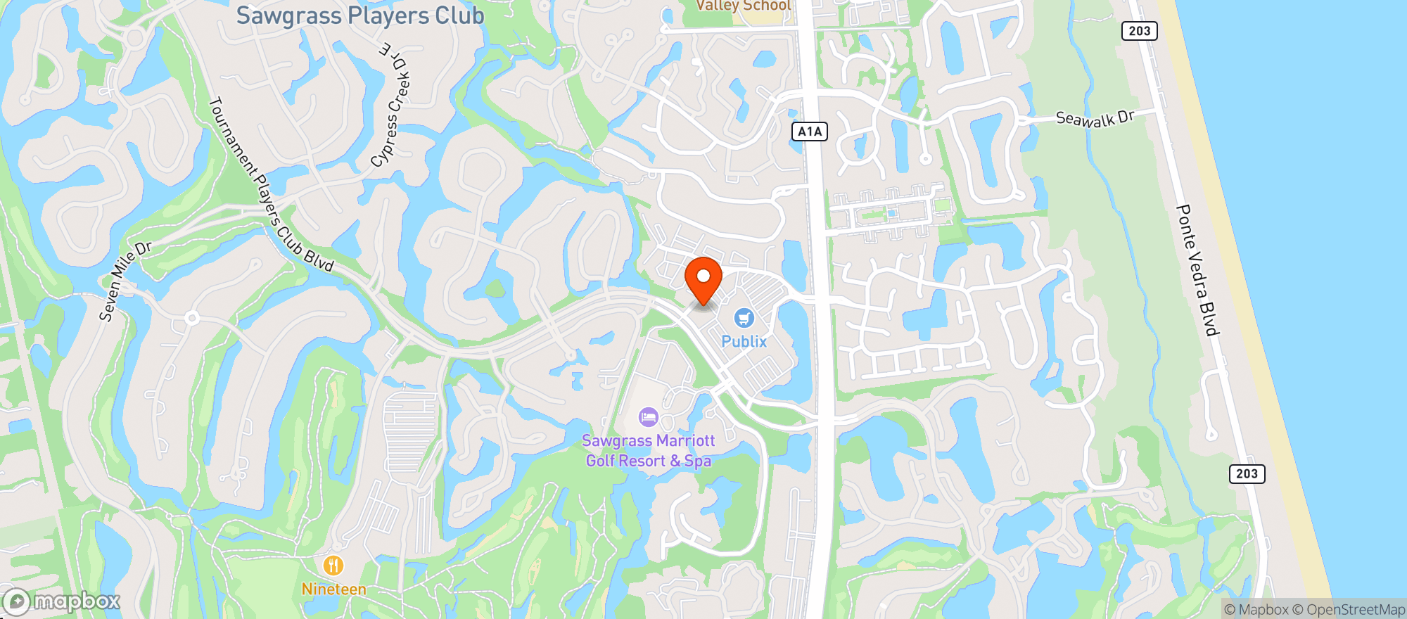 Map showing Hilton Garden Inn