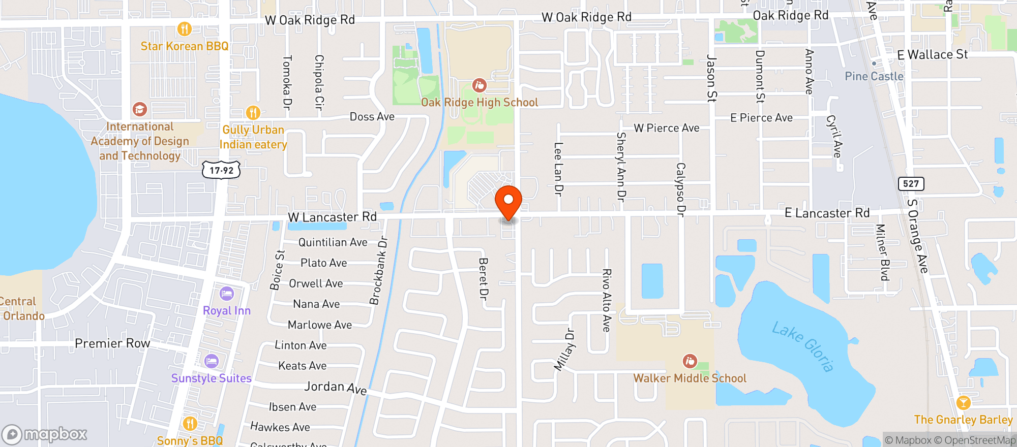Map showing Sun Food Mart