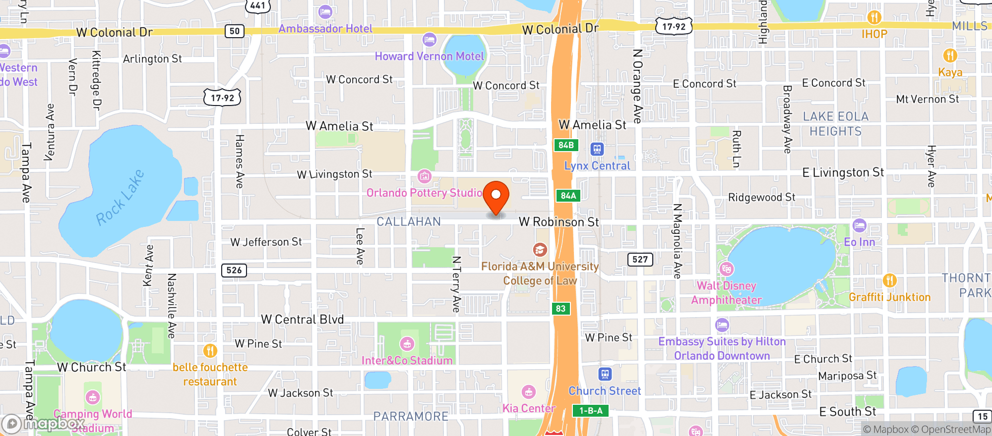 Map showing Door Dash
