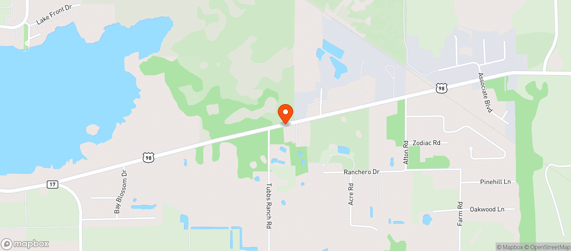 Map showing Moose Lodge