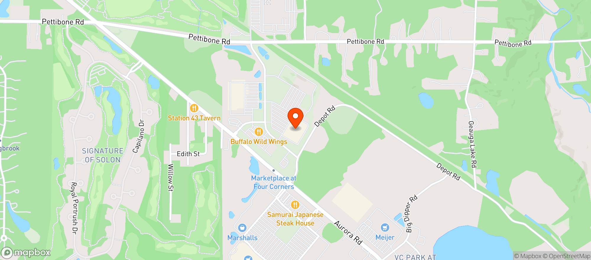 Map showing Target