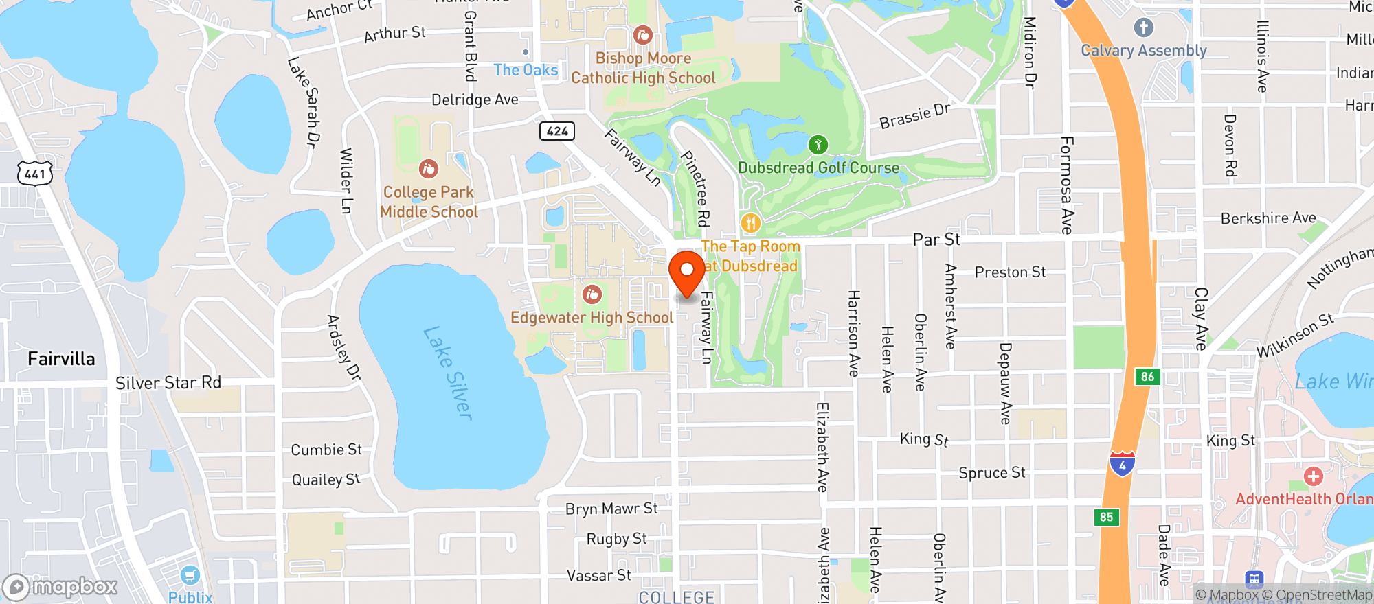 Map showing The Local College Park