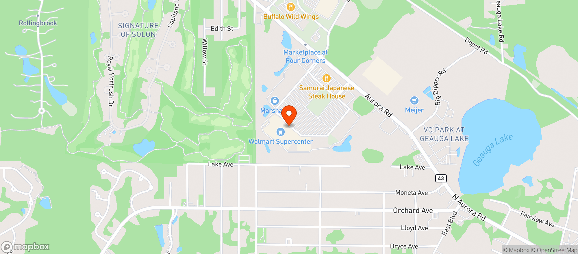 Map showing Walmart Supercenter #3250