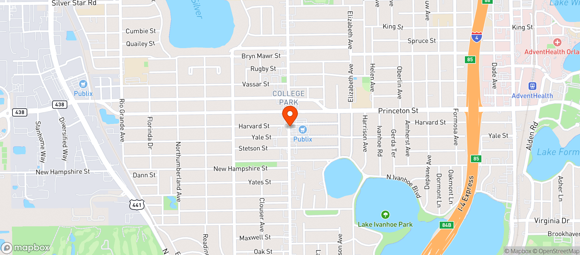 Map showing Publix Super Market