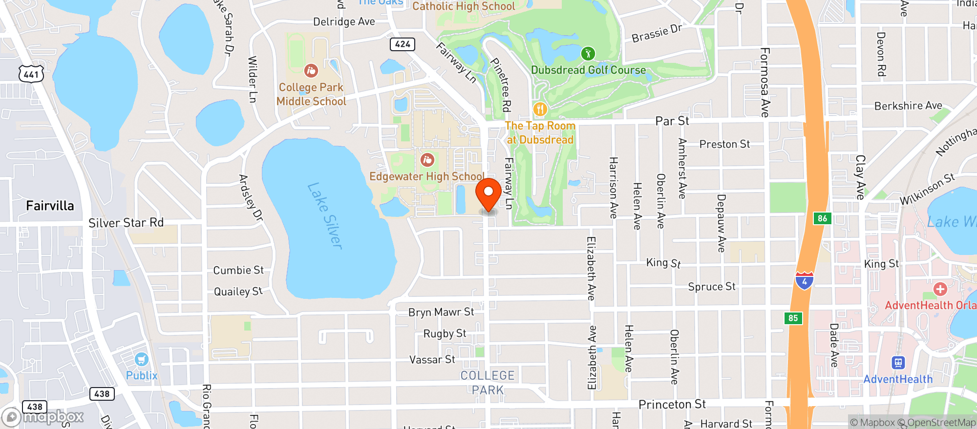 Map showing Elevation Smoke Shop