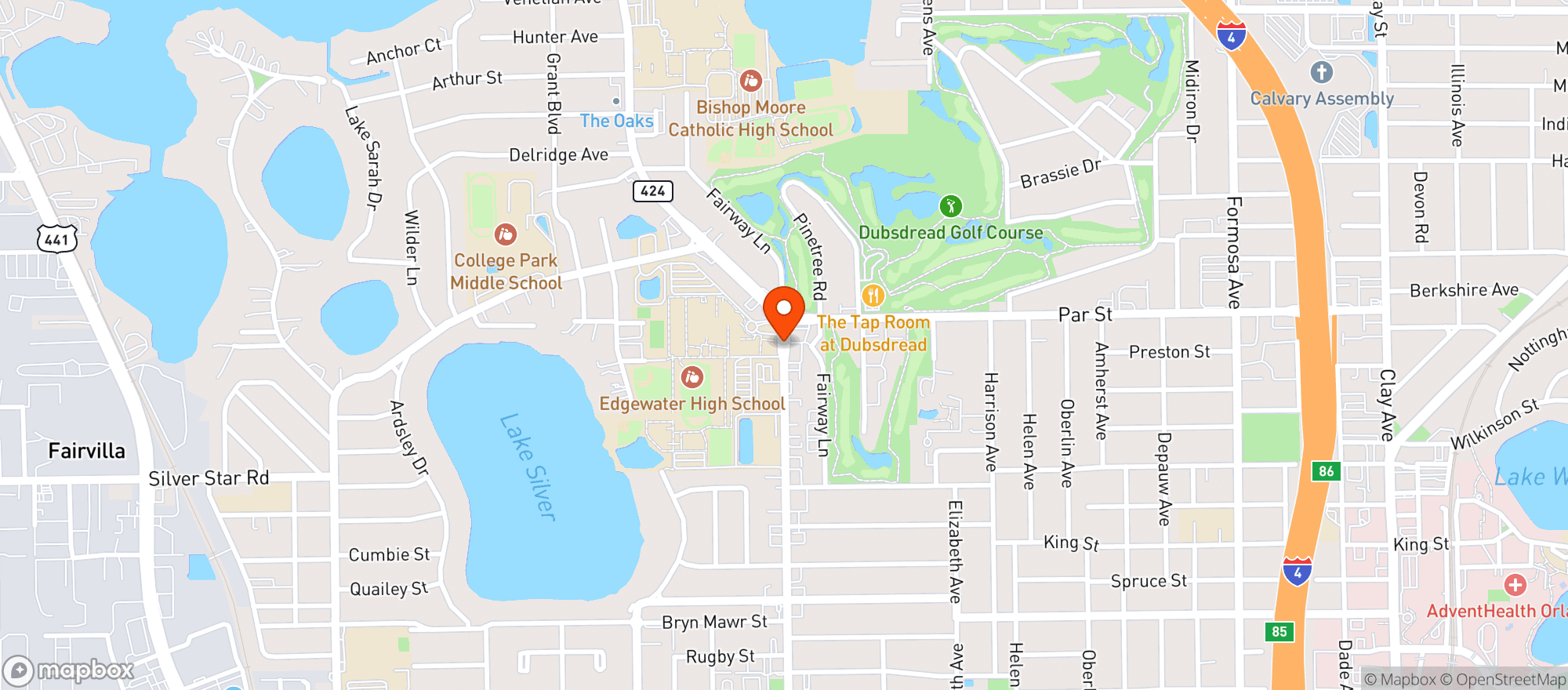 Map showing ABC Fine Wine & Spirits - College Park