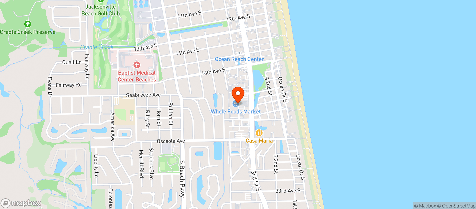 Map showing Whole Foods Market