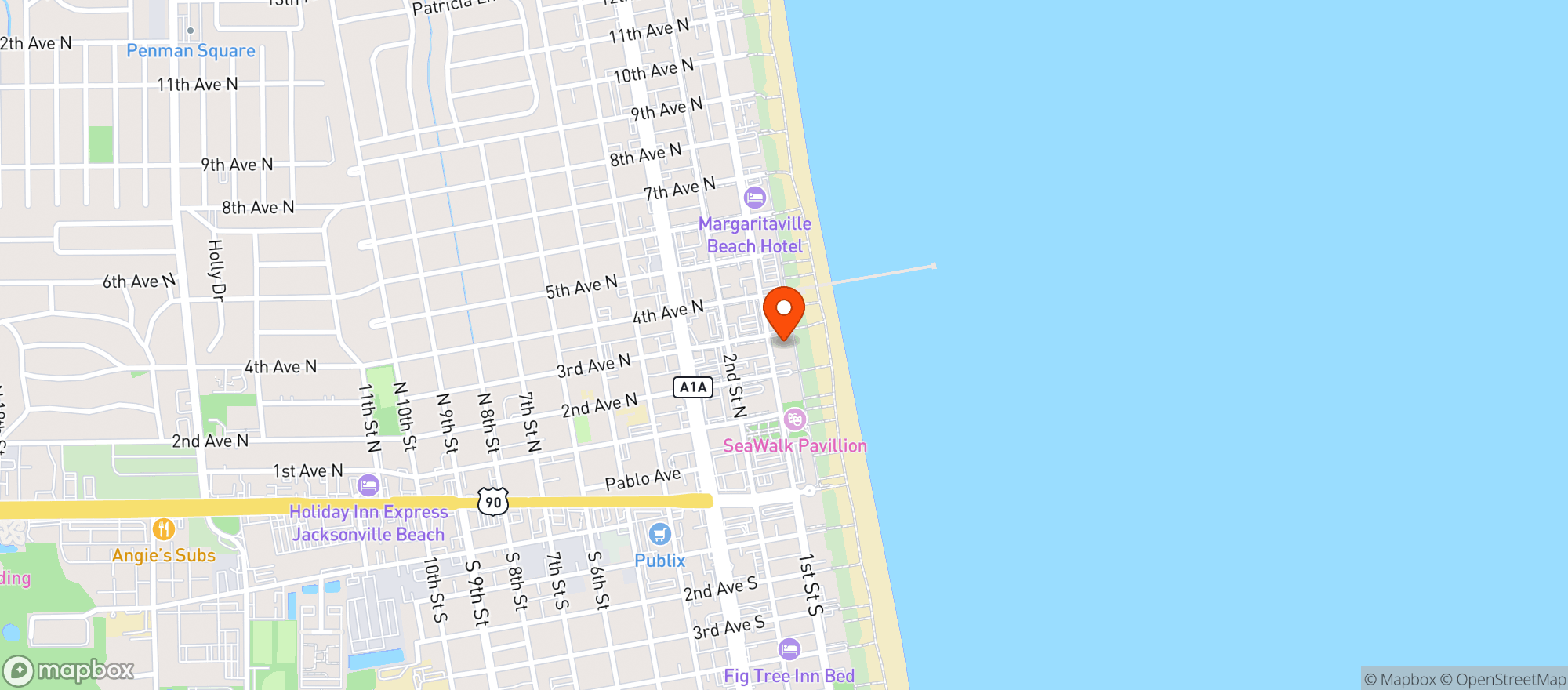 Map showing Shim Sham Room & Hoptinger