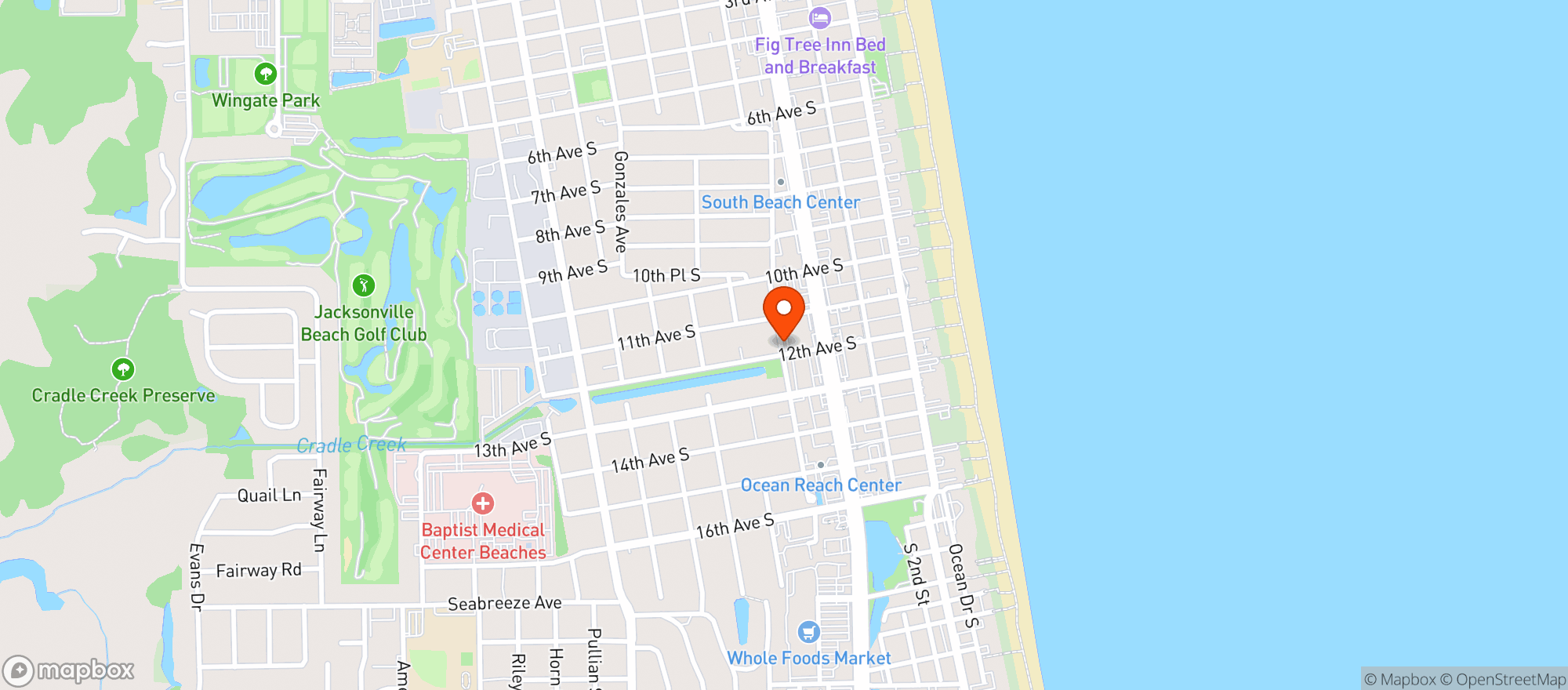 Map showing American Legion