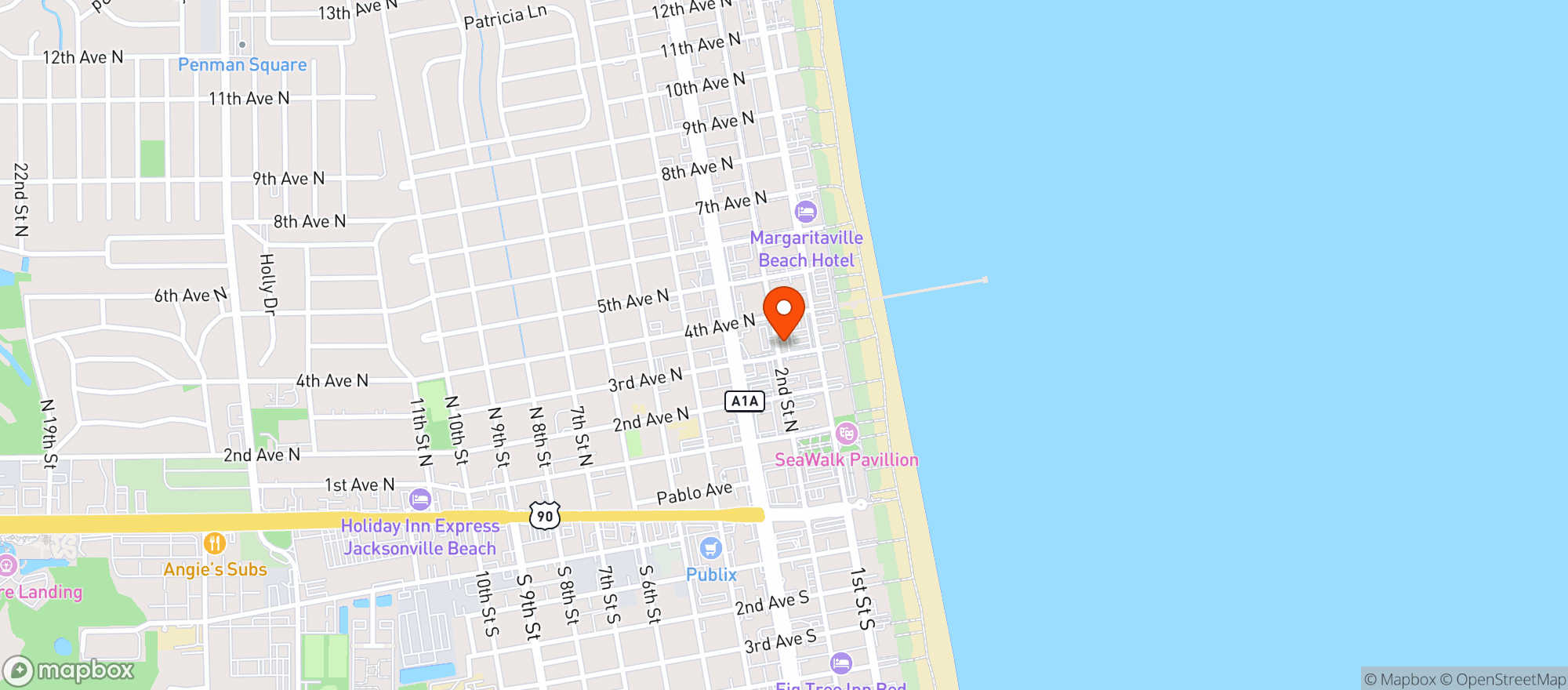 Map showing Ritz Lounge