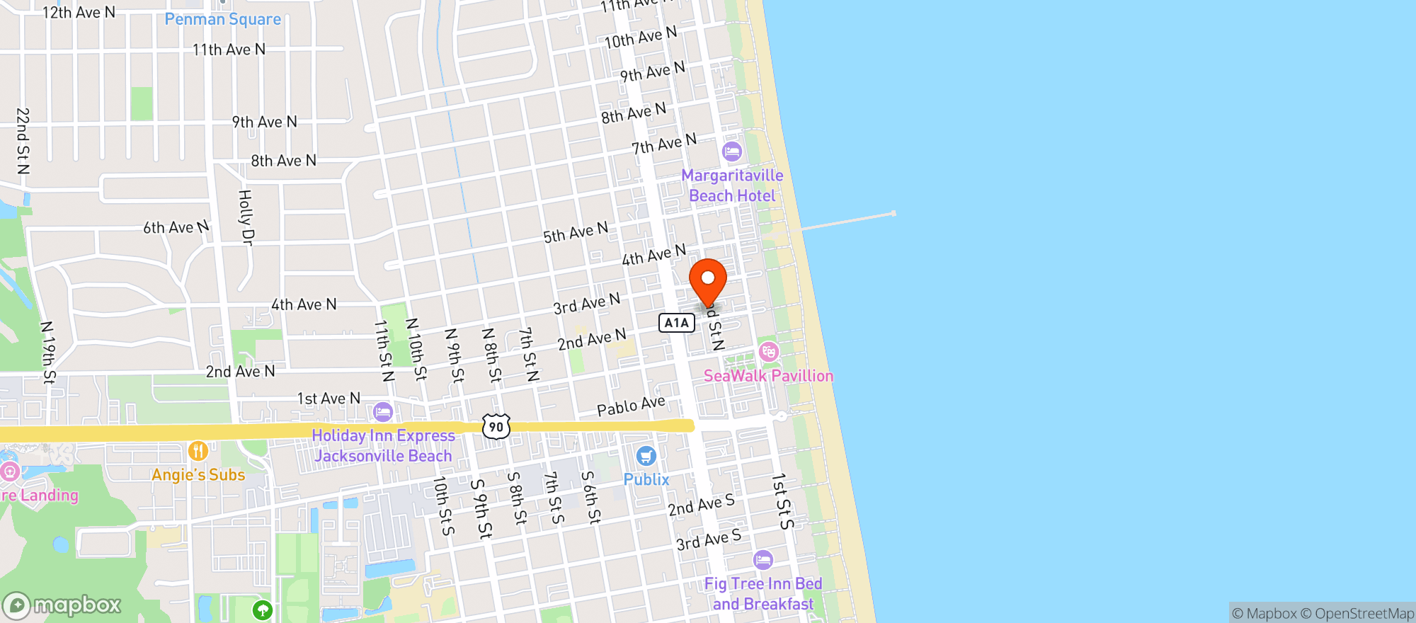 Map showing Brix Tap House & Bar
