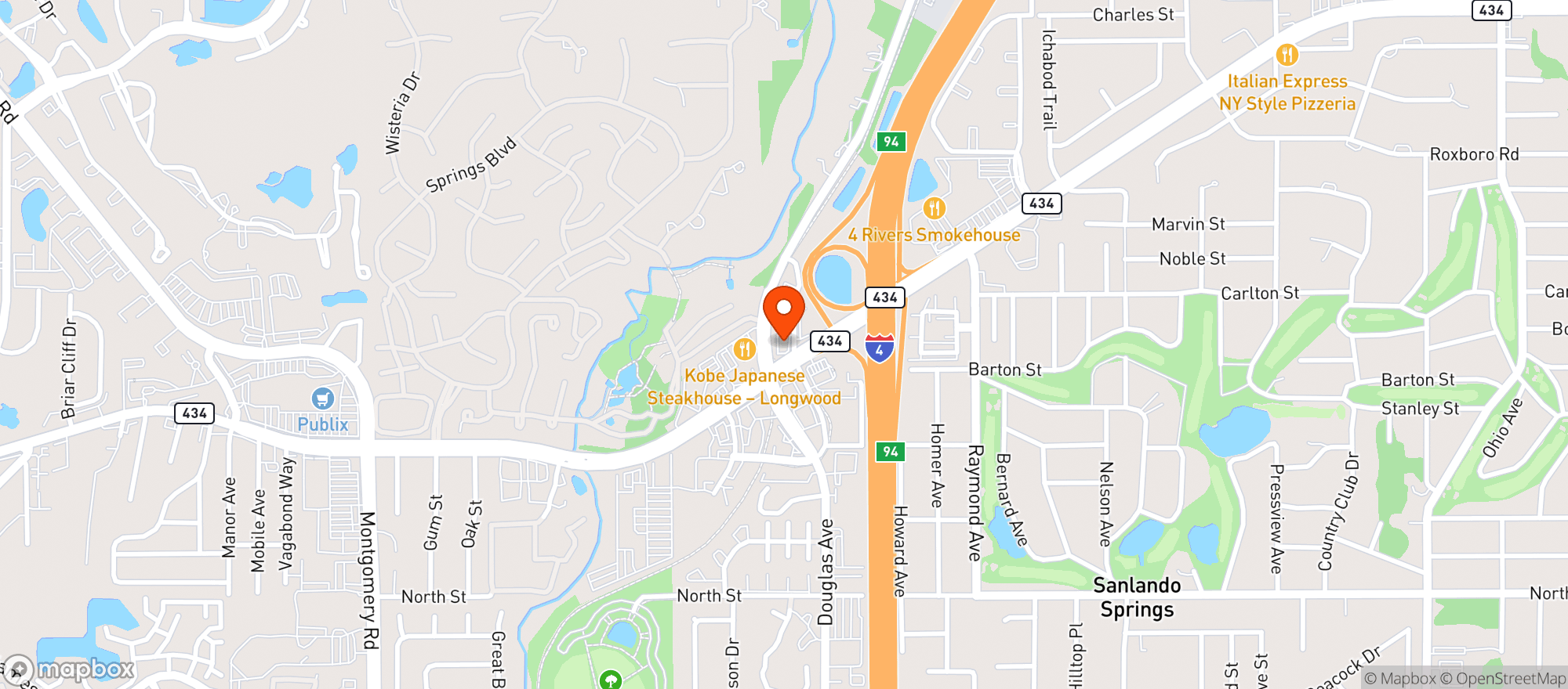 Map showing Melting Pot Restaurant #1400