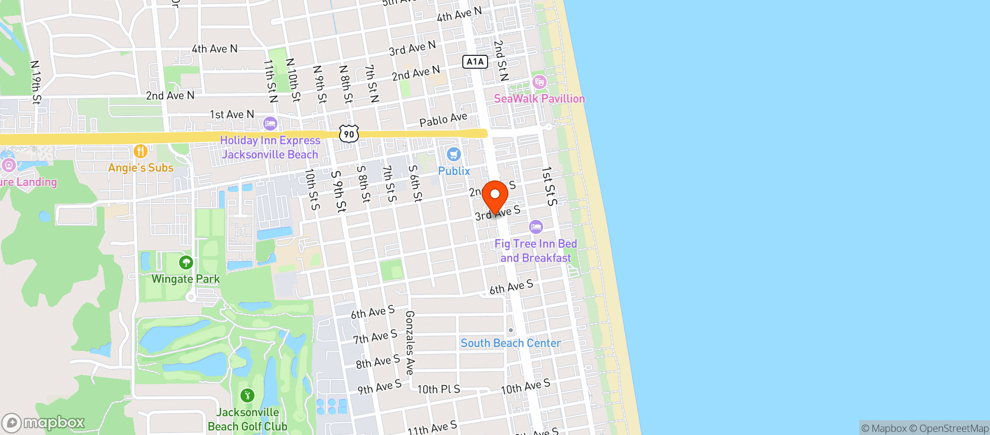 Map showing Gingers Place