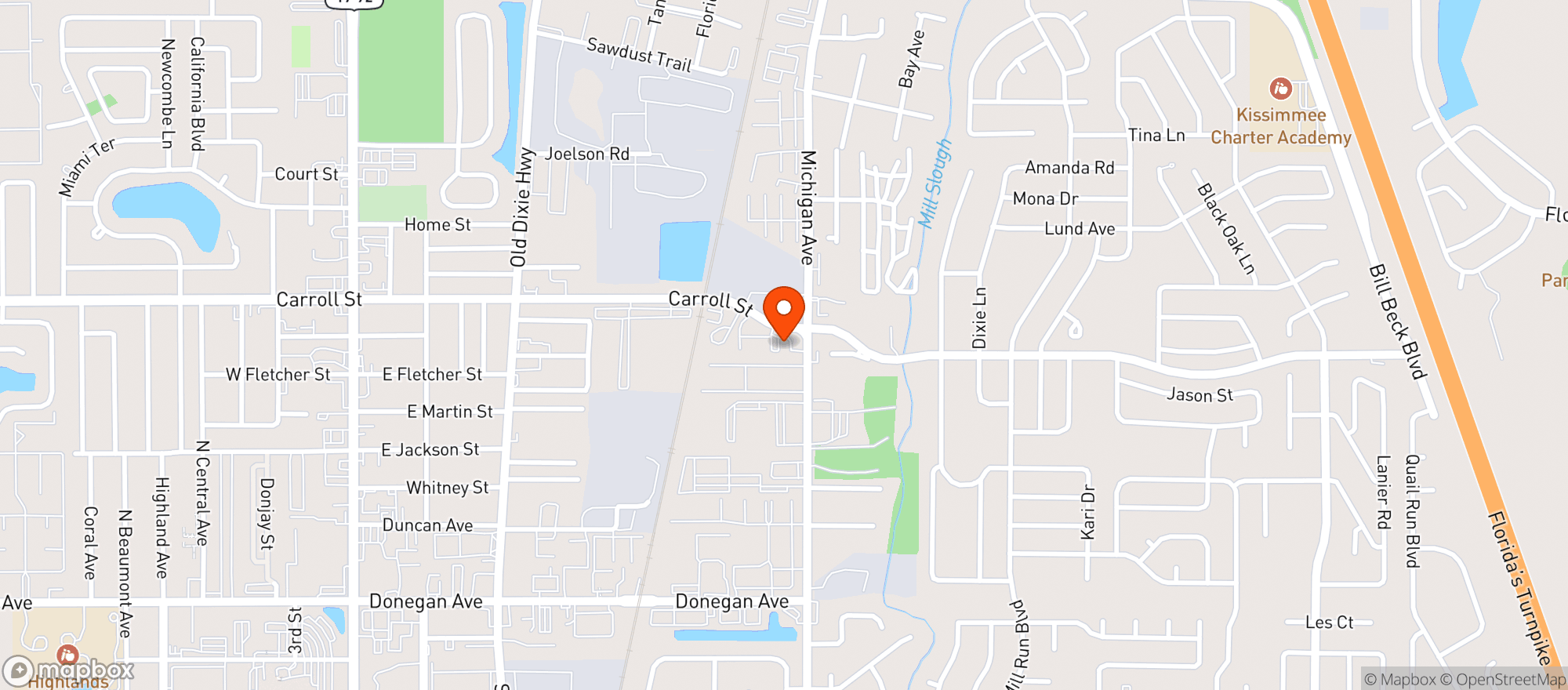 Map showing Circle K (2704 Michigan Ave)
