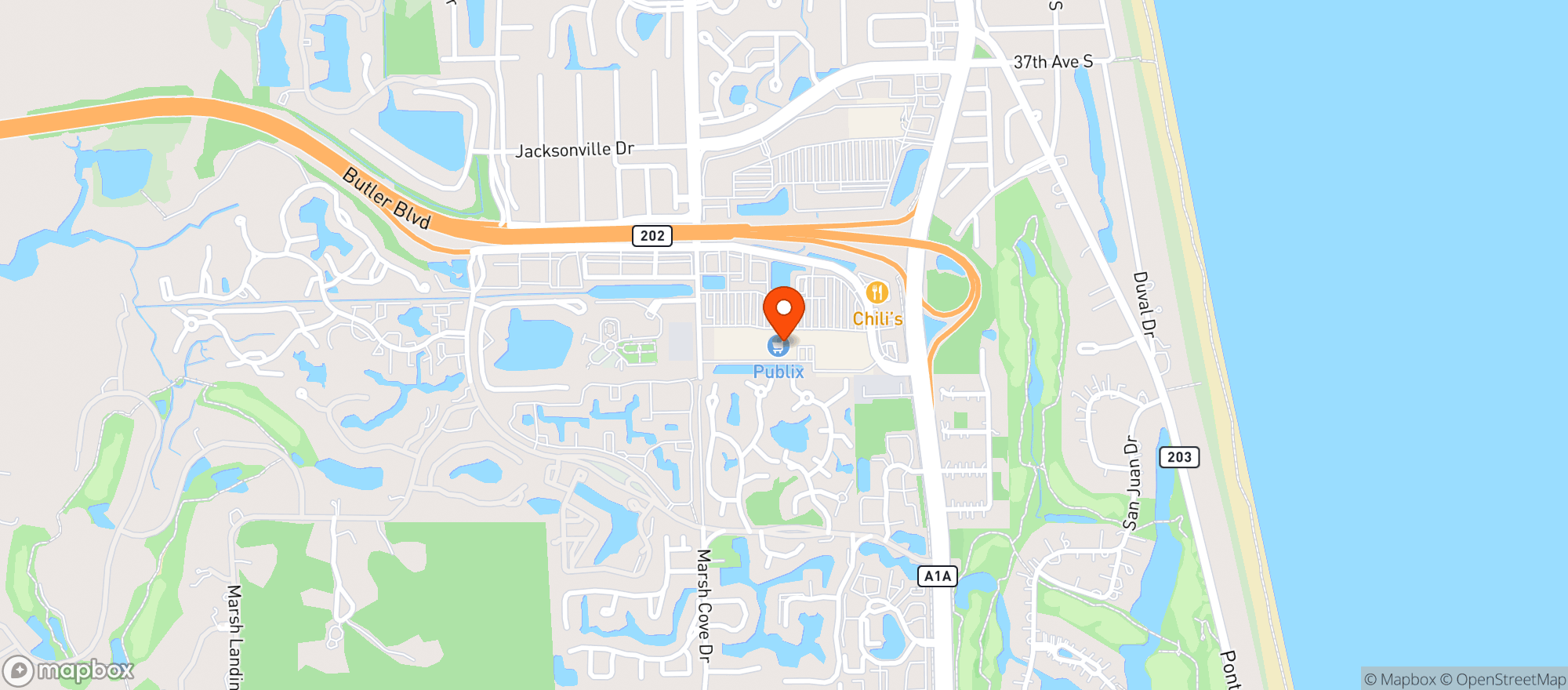 Map showing Publix