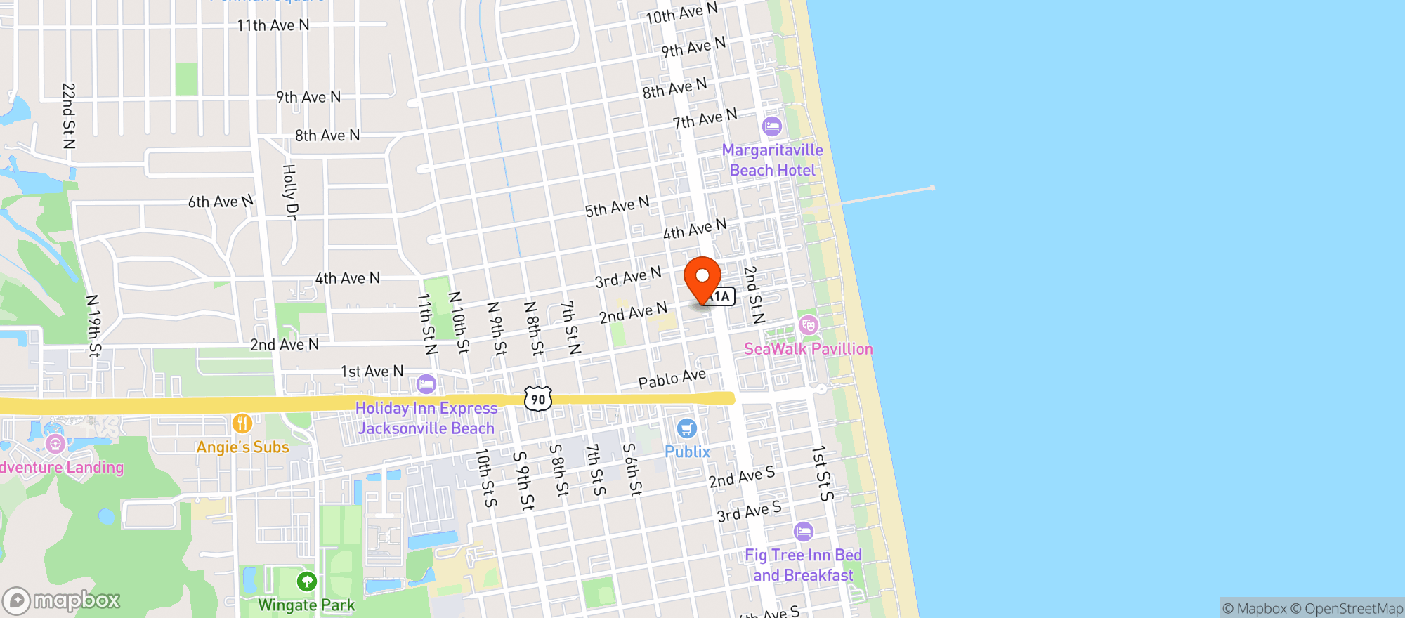 Map showing Green Room Brewing