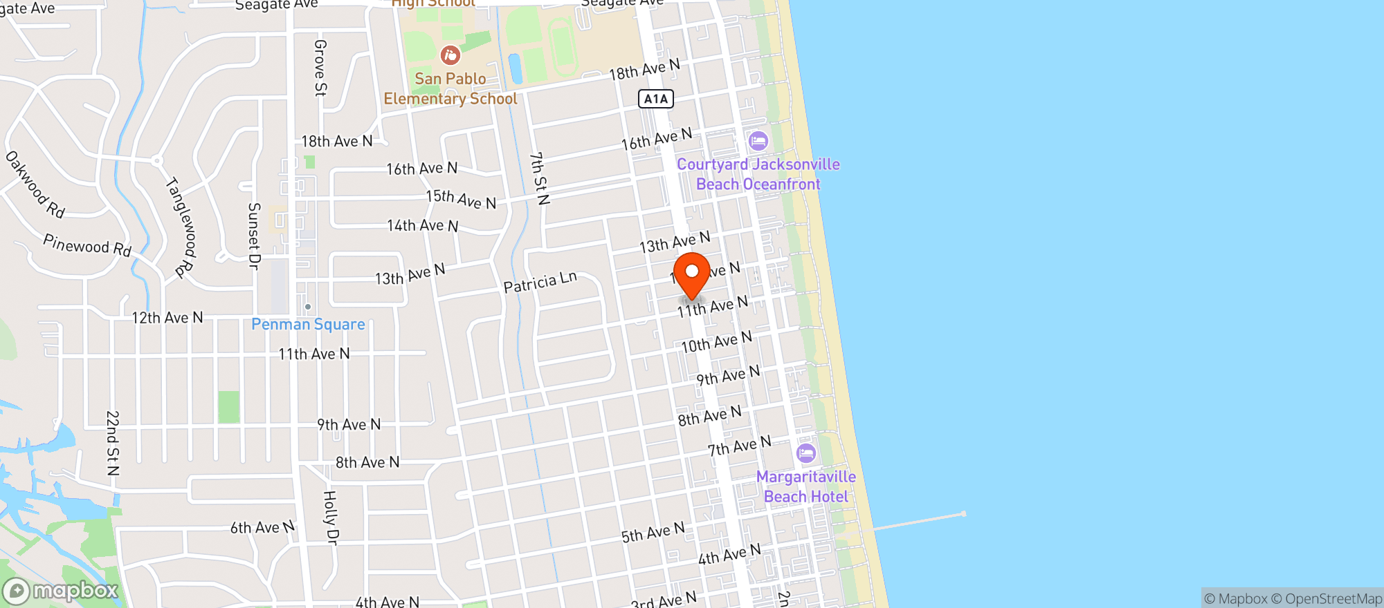 Map showing Safeway Discount Bever #3