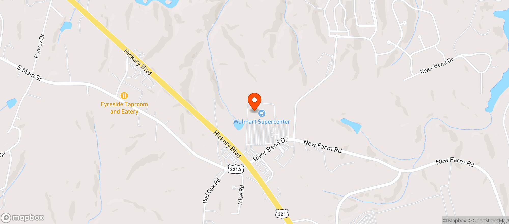 Map showing Walmart Supercenter