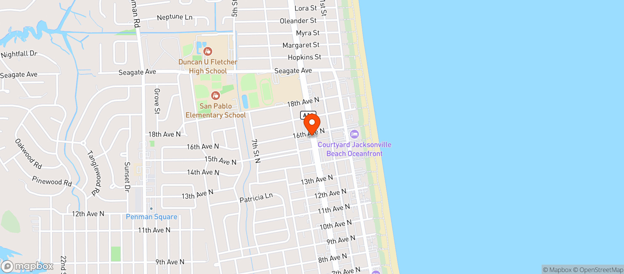 Map showing Circle K
