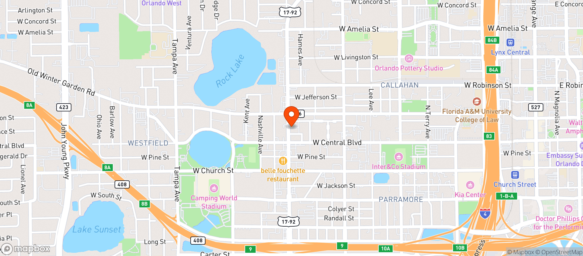 Map showing Ivanhoe Park Lager House