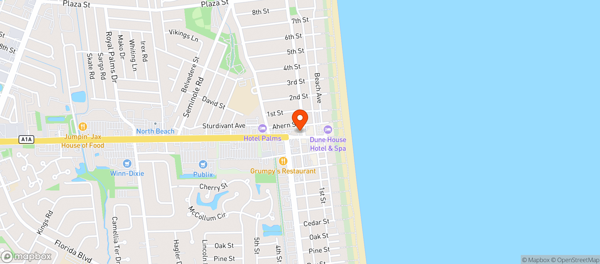 Map showing Coop 303 Southern Bistro & Spirits