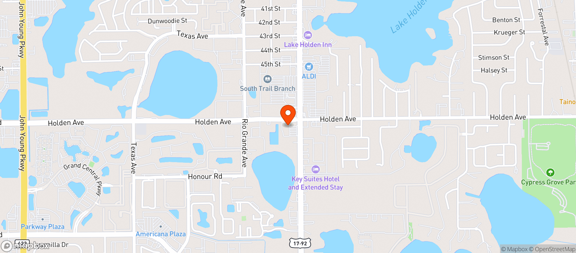 Map showing Quadro Supermarket-closed