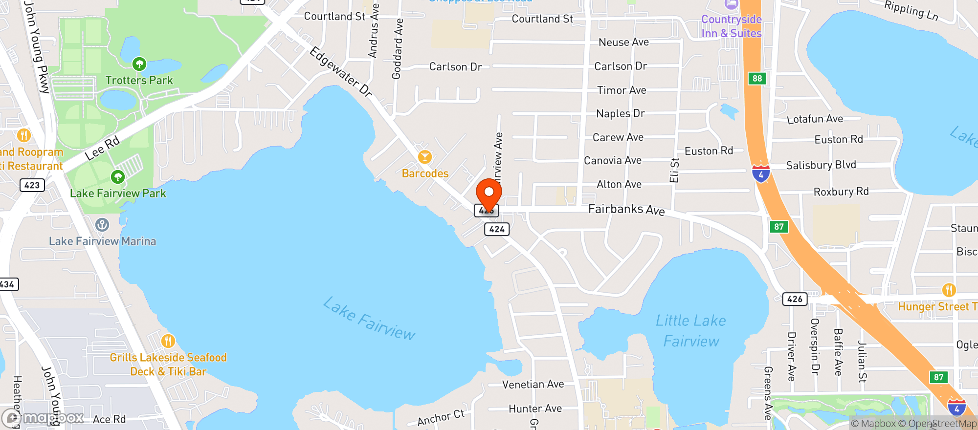 Map showing Sunoco Food Mart- Edgewater