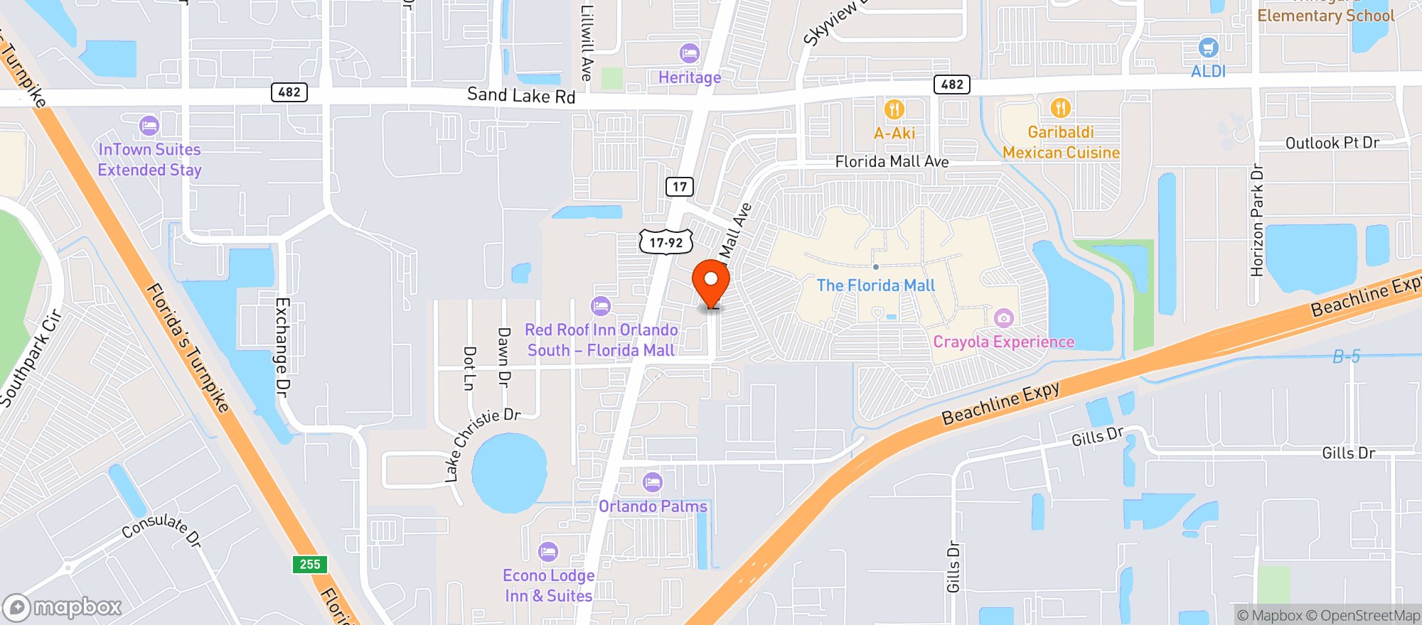 Map showing Millers Ale House