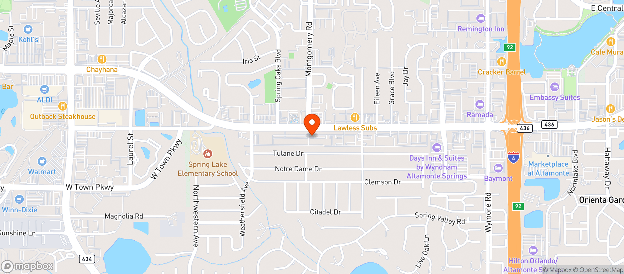 Map showing Tibby's New Orleans Kitchen
