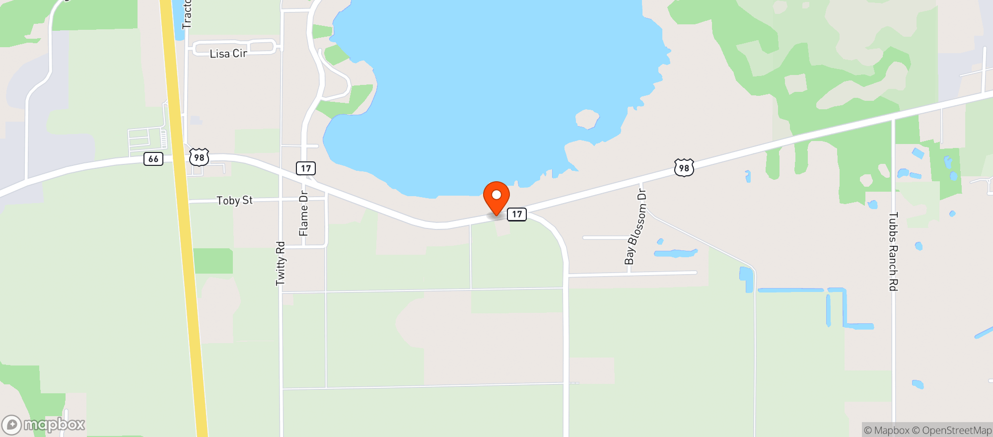 Map showing Eagles Lodge