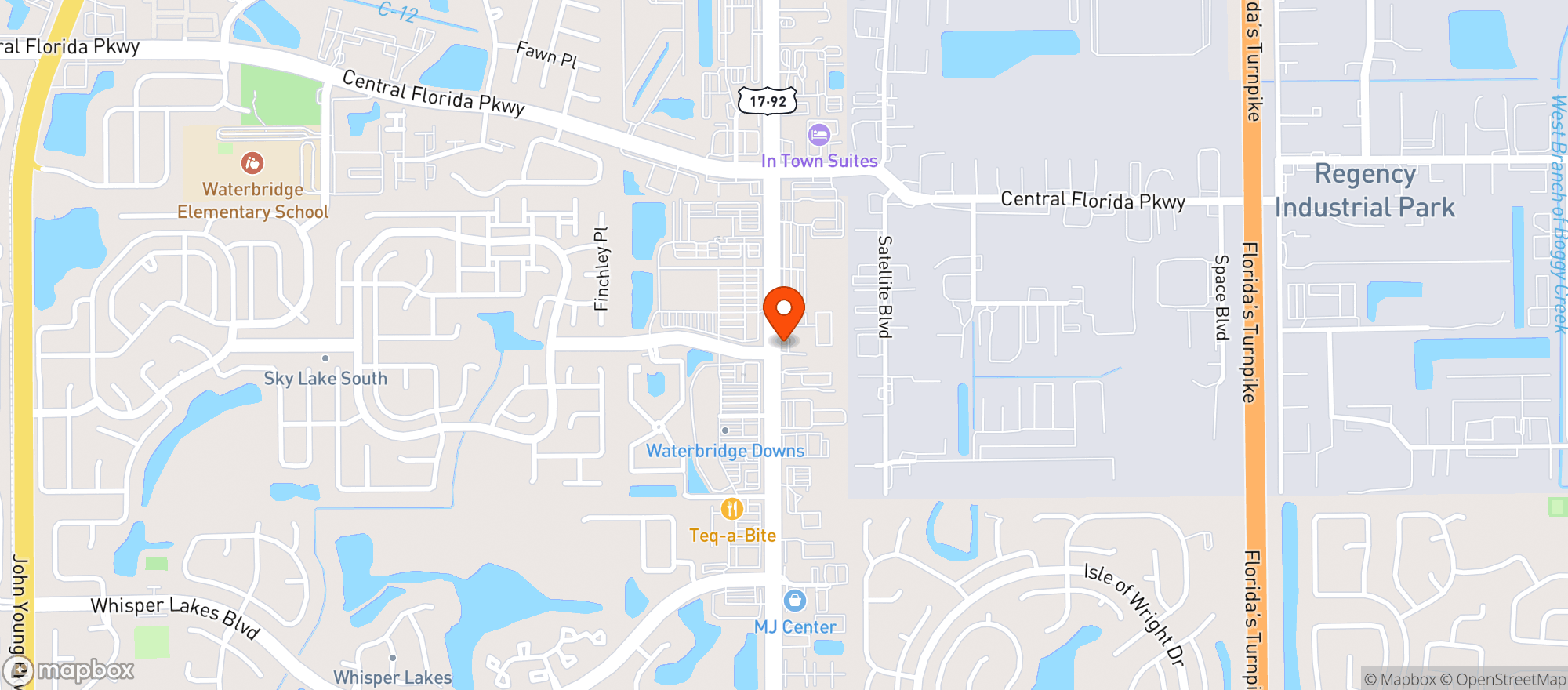 Map showing Obt Food Mart