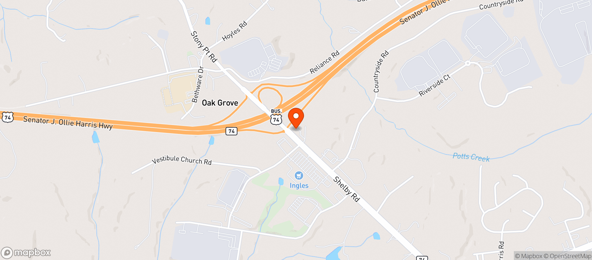 Map showing Scotchman #3725 - Kings Mountain