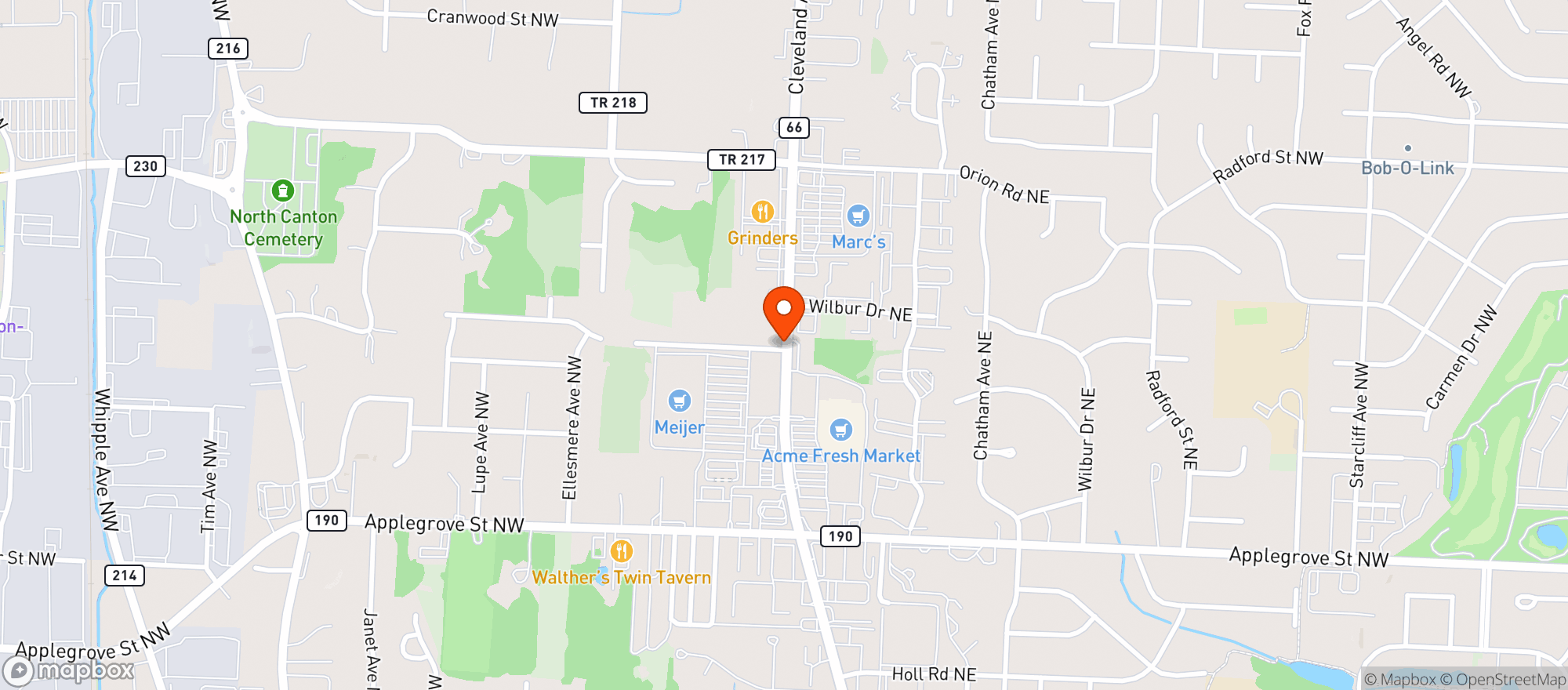 Map showing Meijer