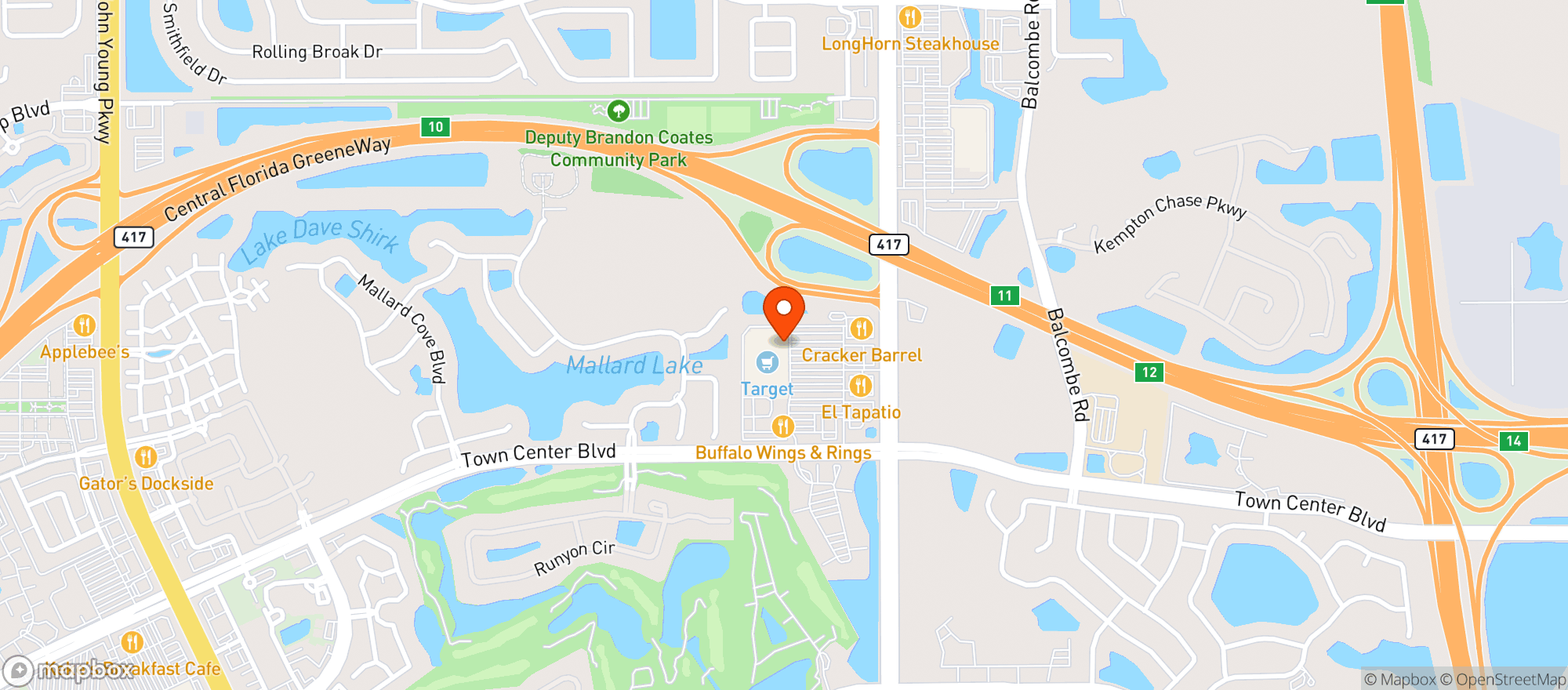 Map showing Target