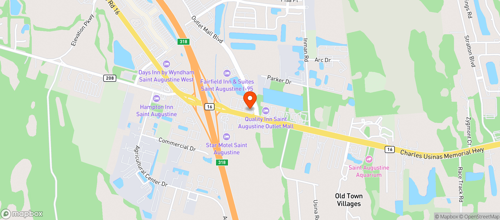 Map showing Circle K #1255