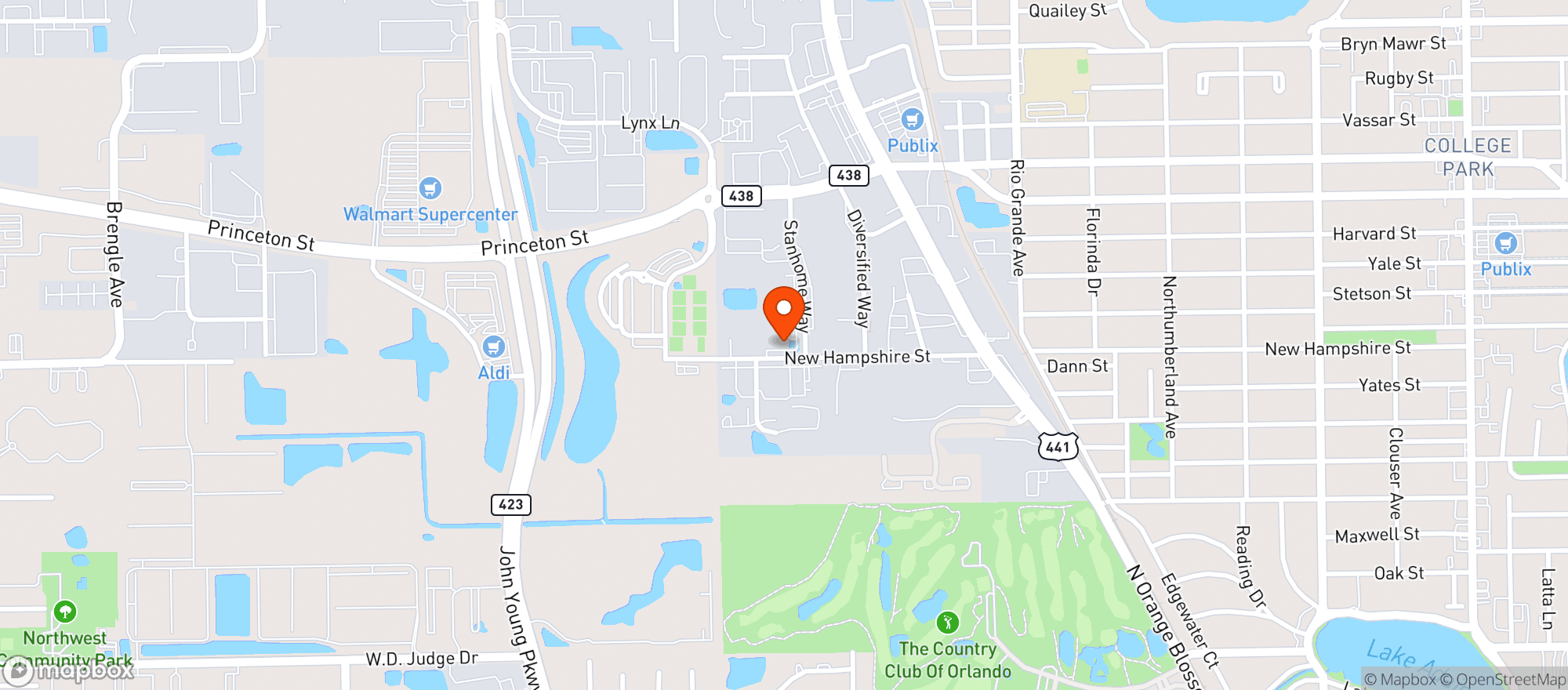 Map showing Dougies Dog Bar