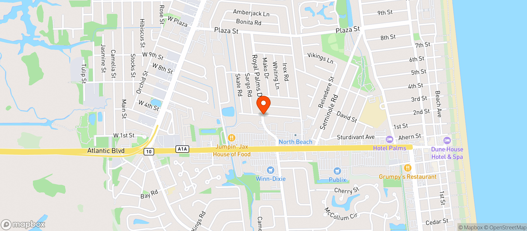 Map showing ABC Fine Wine & Spirits