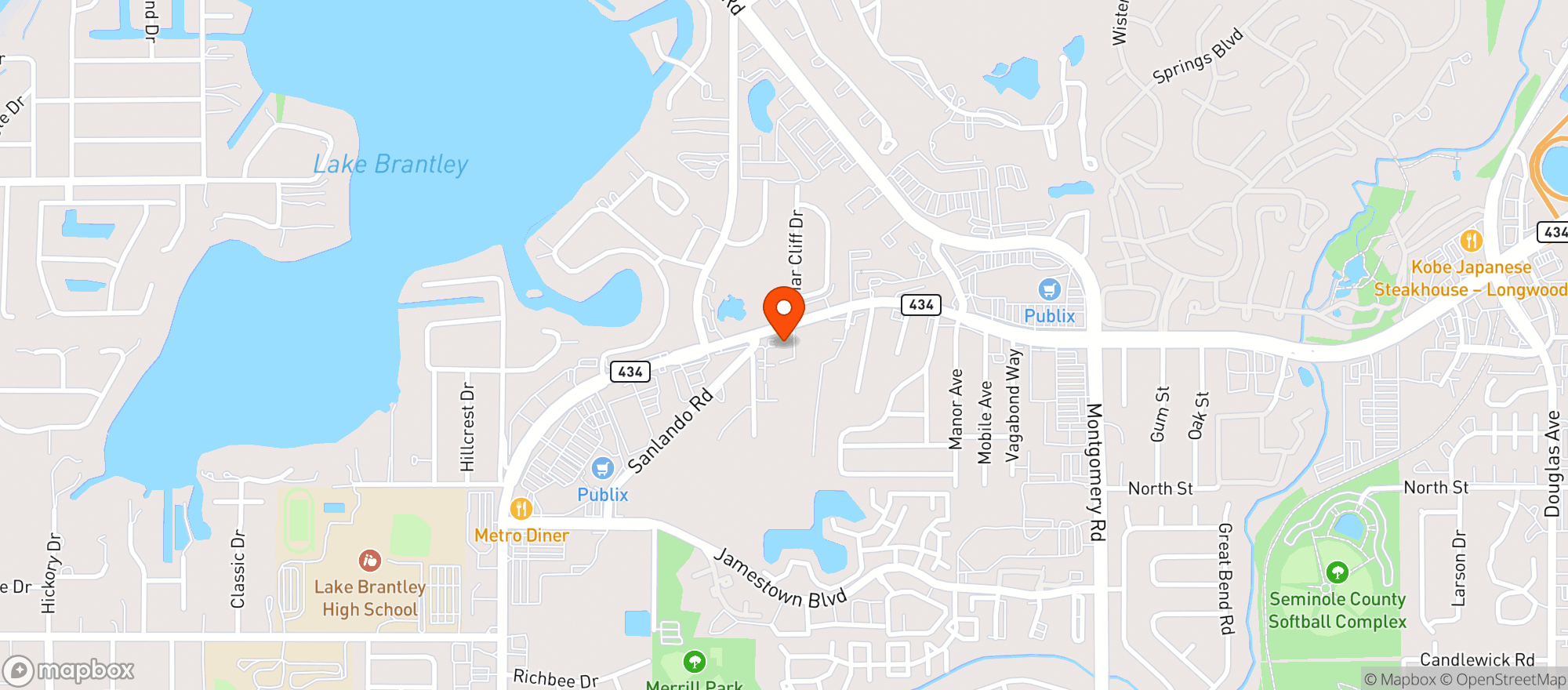 Map showing The Good Pour Longwood
