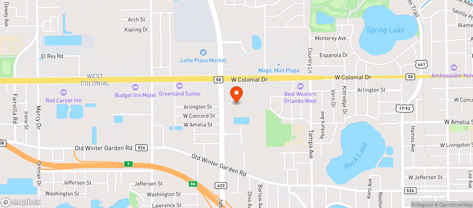 Map showing Caribbean Sunshine Bakery