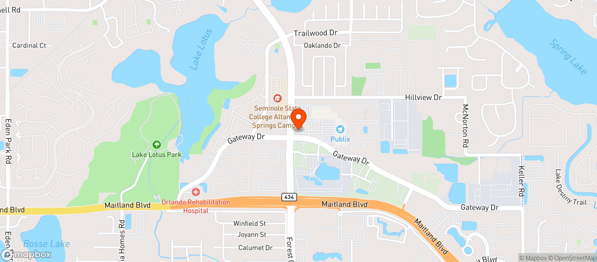 Map showing Fuzzy Taco Shop