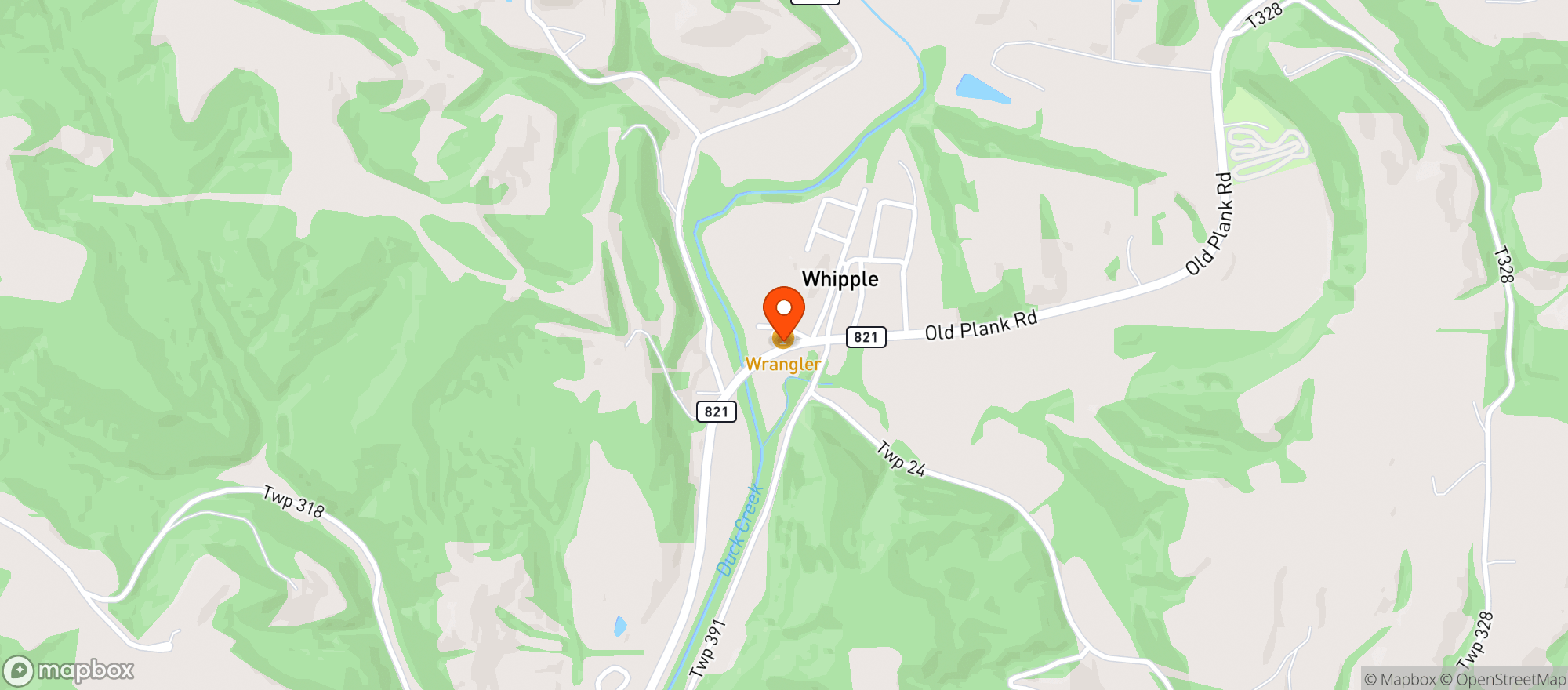 Map showing Wrangler Bar