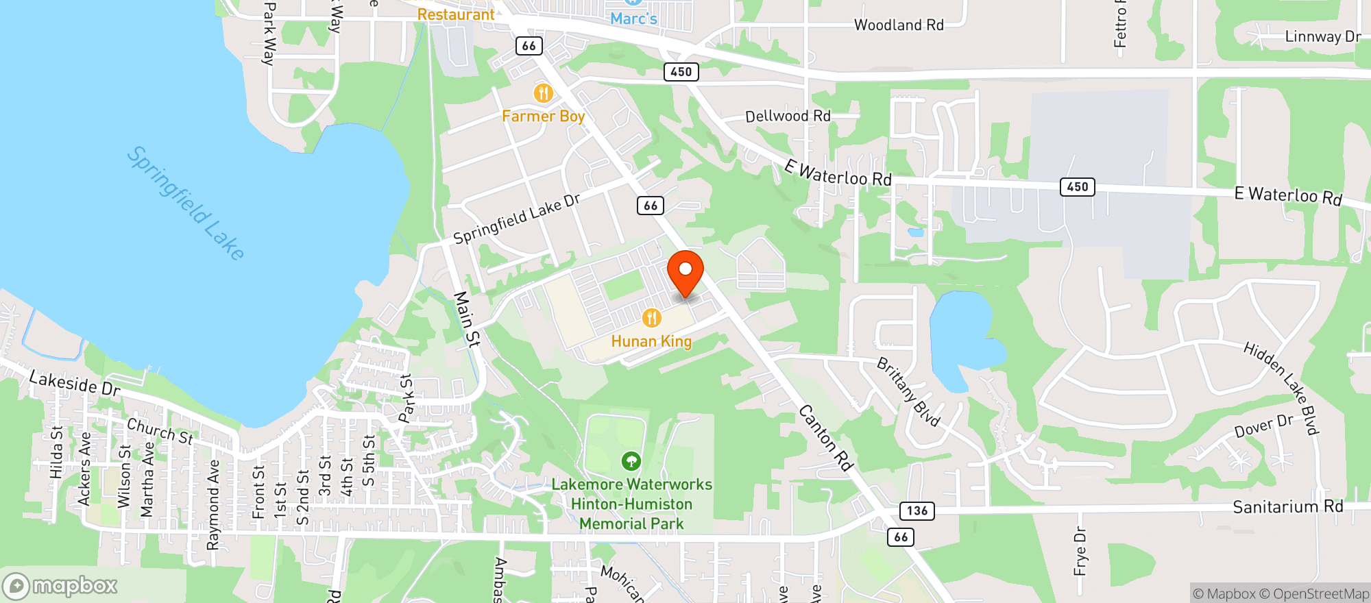 Map showing LAKEMORE WINE