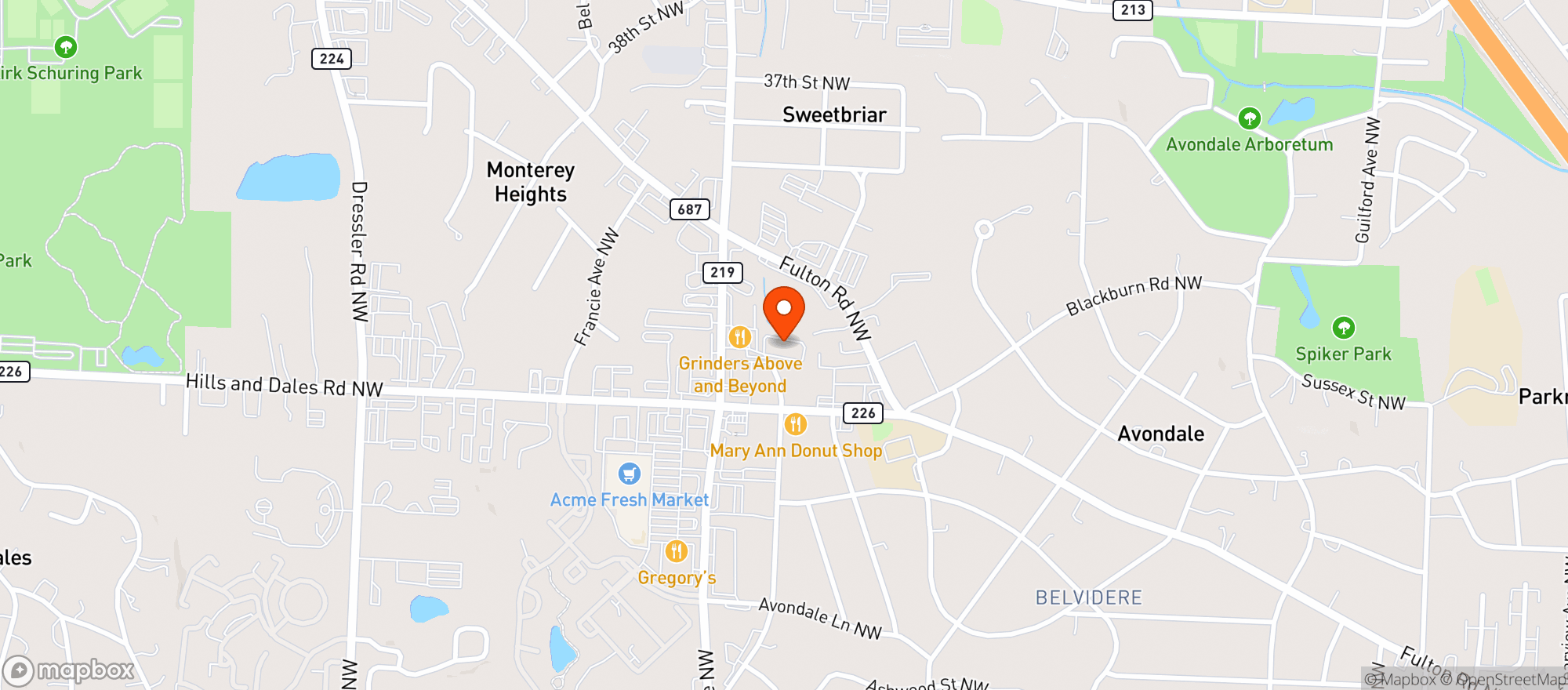 Map showing Cracked Egg Cafe