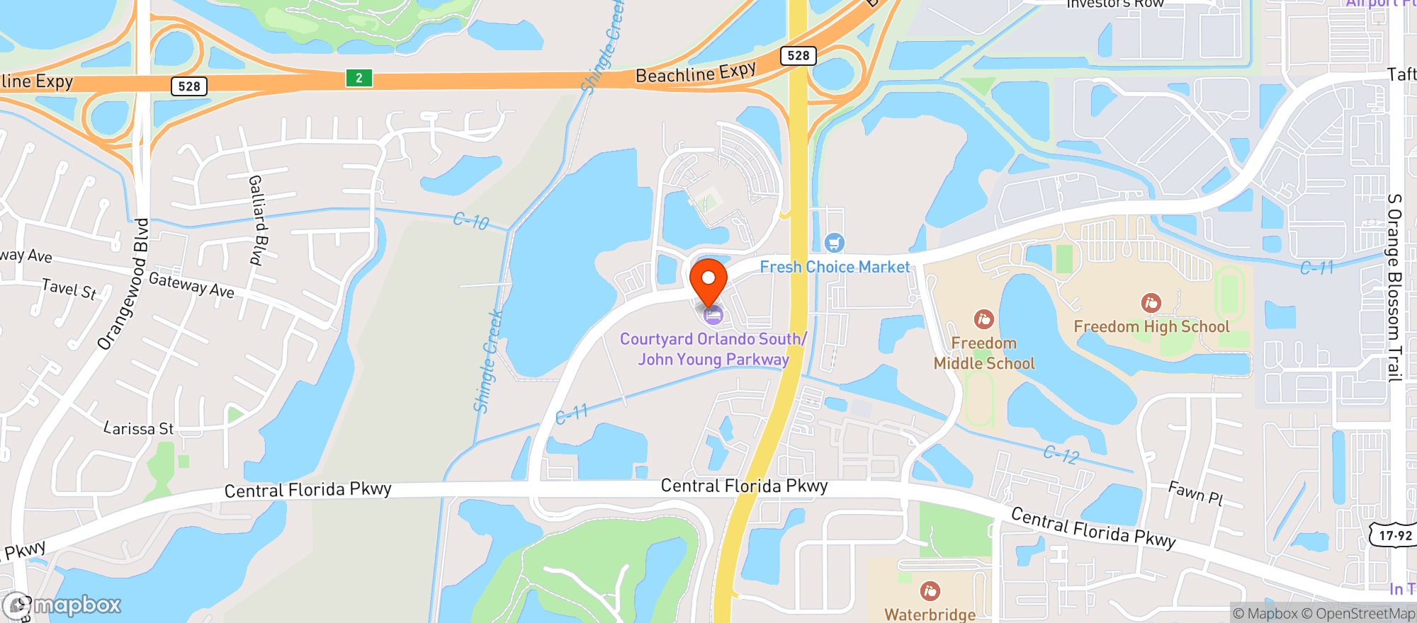Map showing Courtyard By Marriott #18495