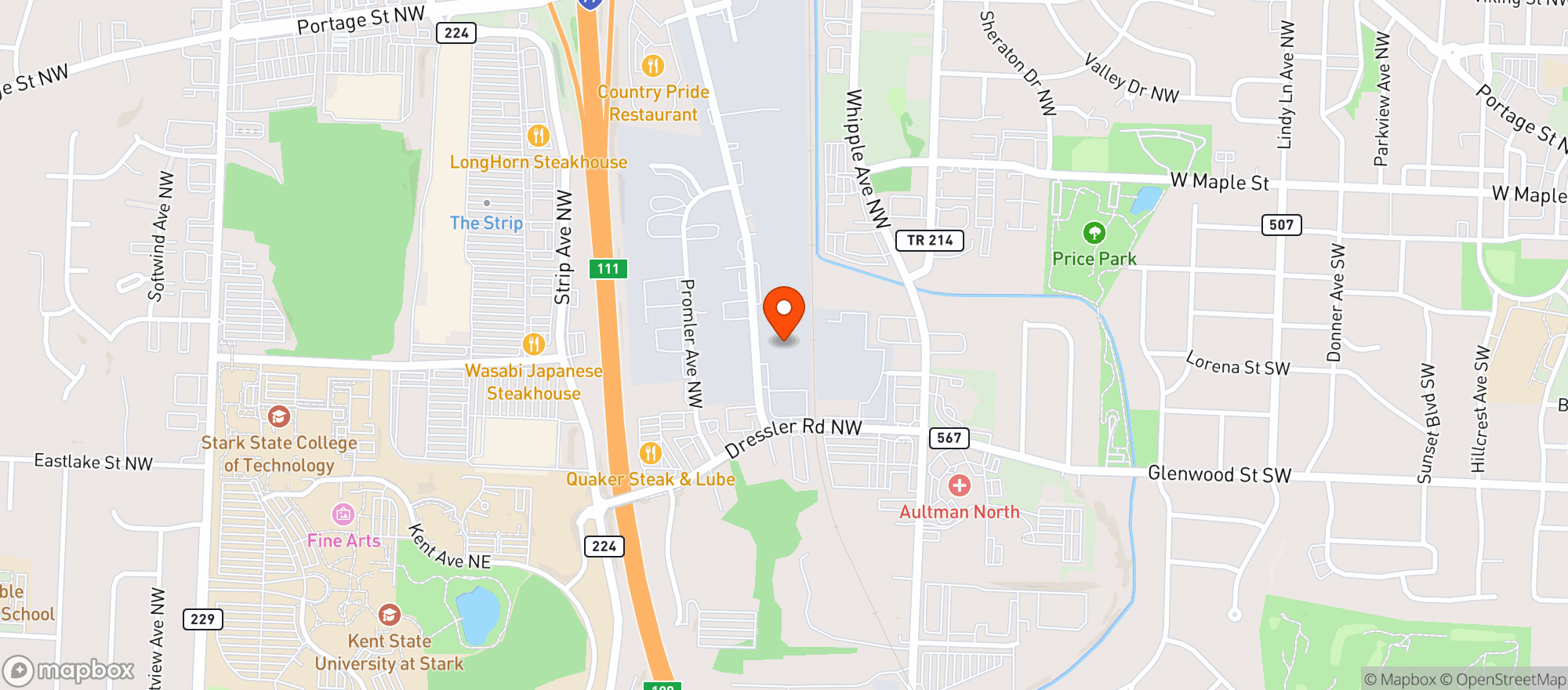 Map showing Hot Shots Pickleball Club