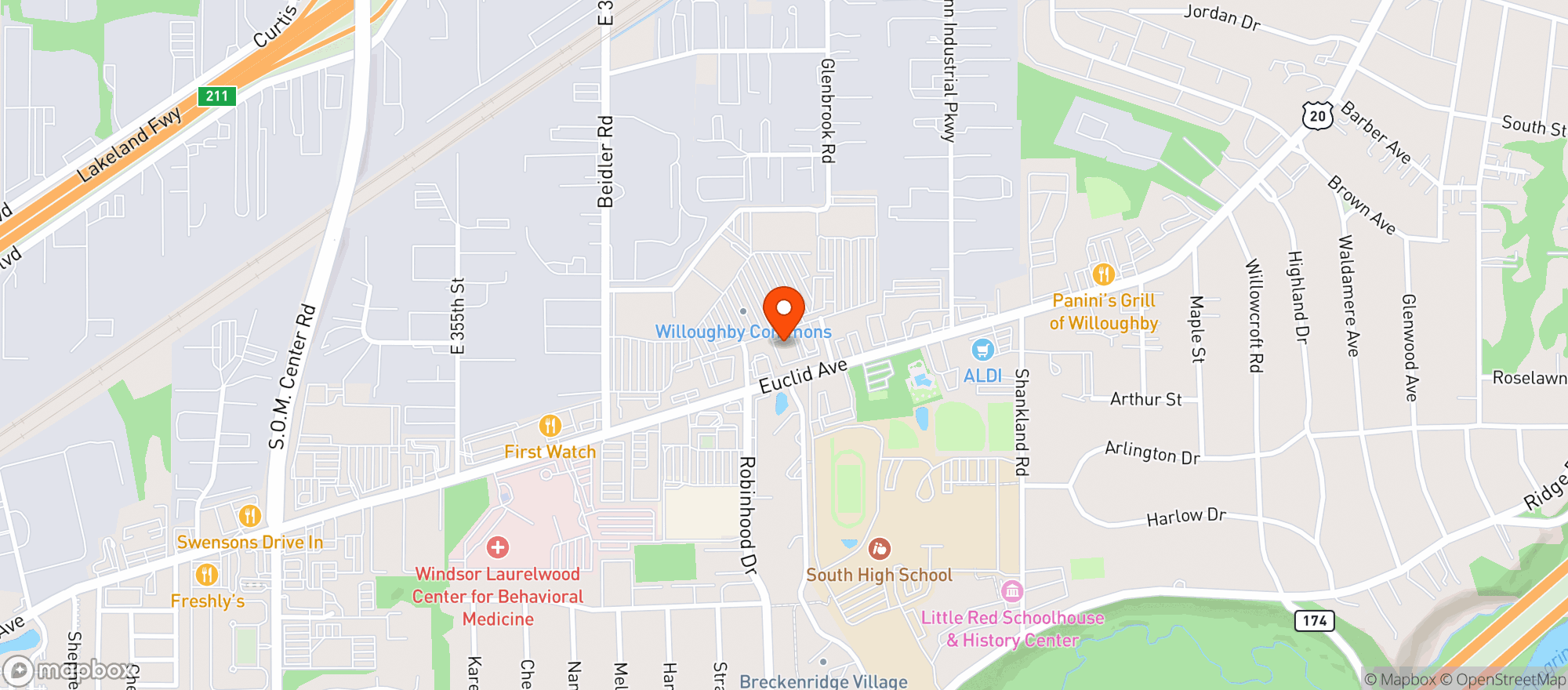 Map showing Red Robin Gourmet Burge #604