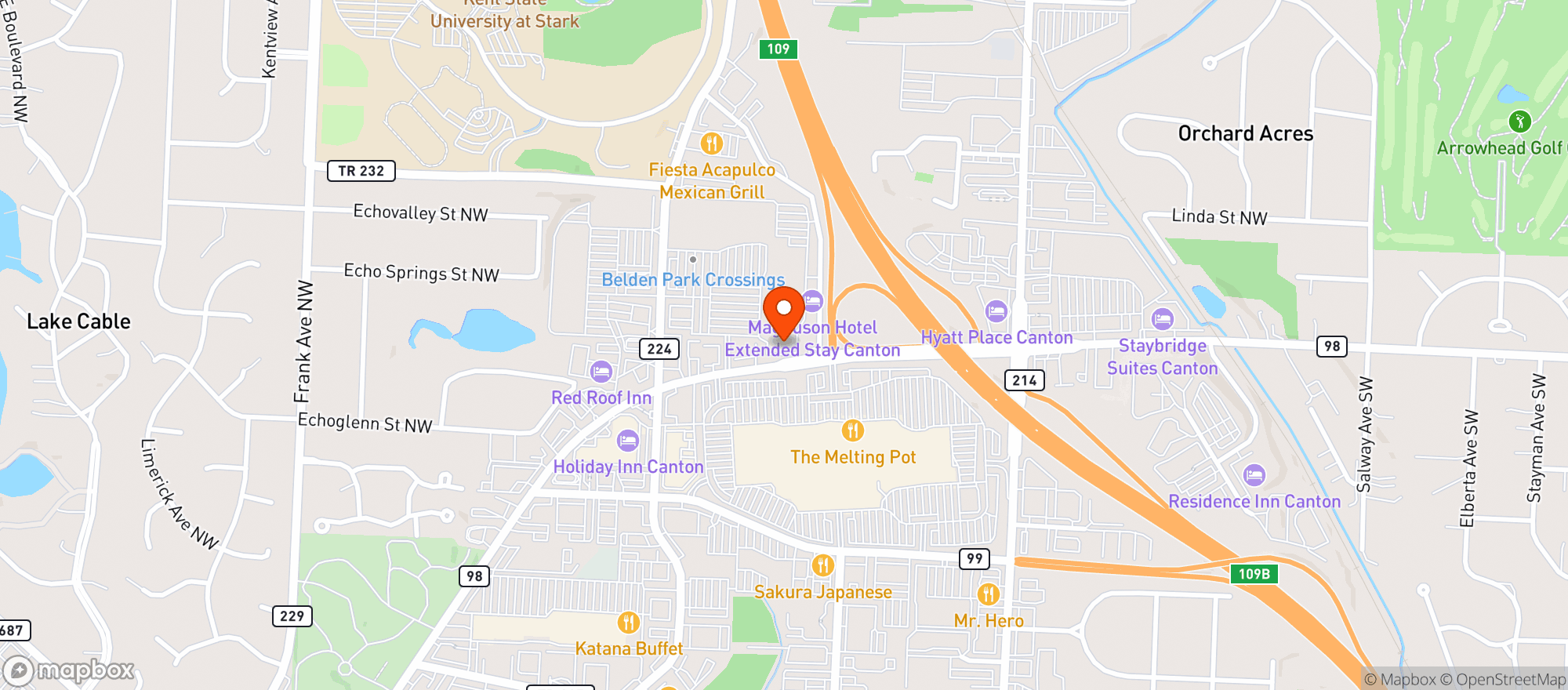 Map showing Vitamin Shoppe - North Canton